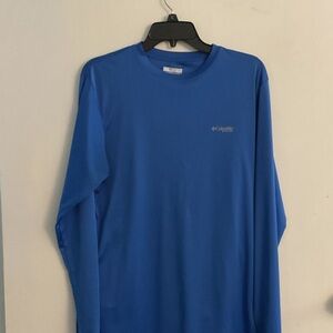 Columbia Men's Long Sleeve Blue Tee